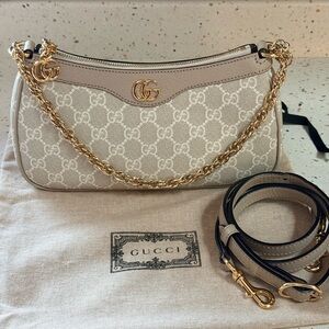 Gucci Beige/White Ophidia Shoulder or Crossbody Bag